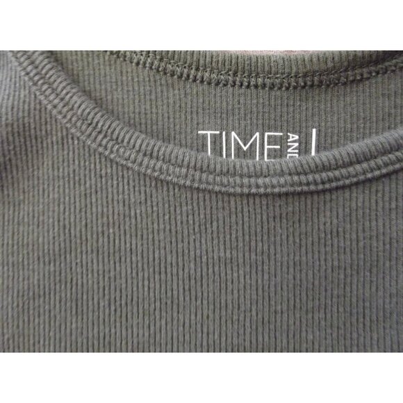 Time and Tru Rib Tank Womens Size Small (4-6) Sea Turte Green ribbed knit top - Picture 6 of 9